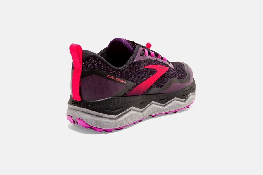 Brooks Caldera 5 Trail Running Shoes Womens Black/Red 936247-DUQ